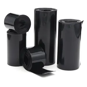 Grand Stock En Gros 1-100mm Isolation Noir <span class=keywords><strong>PVC</strong></span> Thermorétractable Film Tube pour Batterie Pack - Product Image 1