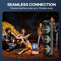 Sistema de Altavoces Subwoofer Inalámbricos Profesionales Dobles de 10 Pulgadas con Micrófono Incorporado y Luces LED RGB para Escenario, Karaoke y DJ