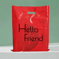 Sacs de courses promotionnels personnalisables réutilisables en LDPE avec poignée découpée, impression sérigraphique, fabriqués en Chine, pour usage commercial