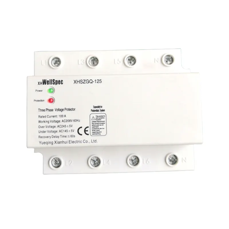 Pelindung voltase 3 fase de voltage de 110v 208V 60Hz untuk pasar Venesia Amerika Utara