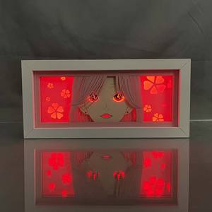 Boîte à lumière Anime <span class=keywords><strong>Nana</strong></span> Komatsu pour chambre d'enfant Décoration Manga Veilleuse LED Hachi Paper Cut Lightbox À côté de la lampe - Product Image 3