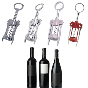 Hot Sale China Wholesale Custom Logo Professional Manual Red Wine Corkscrew Opener Zinc Alloy Premium Wine Pump Corkscrew