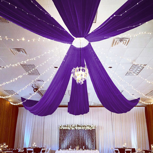 Ceiling Draping Chiffon <b>Curtains</b> <b>for</b> Wedding Parties and Stage Backdrop 100% Polyester <b>Blackout</b> European & American Style - Product Image 5