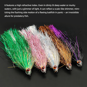 <span class=keywords><strong>Leurre</strong></span> de pêche à la mouche Pike <span class=keywords><strong>Streamer</strong></span> 4/0 avec hameçon à plumes - Product Image 4