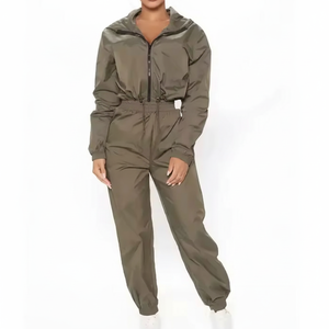 Conjunto de Chaqueta Cortavientos de Invierno para Mujer, Estilo Casual, 2 Piezas, para Uso Diario y Aventuras al Aire Libre, Material de Nailon/Poliéster - Product Image 1