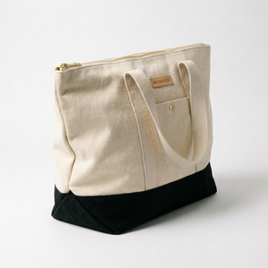 Bolsa de Lona al por Mayor, Ecológica, Reciclada, Personalizable con Logotipo, Bolsa de Lona de Algodón Bordada, con Cierre de Cremallera - Product Image 2