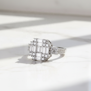 Anello di Fidanzamento alla Moda Nuovo Design Corona Italiana Anello Nuziale in Argento Puro - Product Image 4