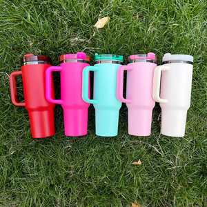 4pack Custom logo Laser Engraving Black Plated H2.0 <b>40oz</b> Vacuum Insulated Outdoor SpoTravel <b>Tumbler</b> <b>with</b> <b>Handle</b> - Product Image 3