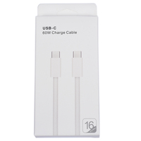 CE Factory kabel pengisi daya Cepat PD 60W, kabel Data pengisian daya tembaga murni 3A, kabel pengisi daya tipe-c ke iphone 16 Pro Max ipad Macbook