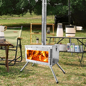 Poêle de camping à <span class=keywords><strong>bois</strong></span> en acier inoxydable pliable extérieur portable avec poêle à <span class=keywords><strong>bois</strong></span> de <span class=keywords><strong>tuyau</strong></span> de cheminée - Product Image 6