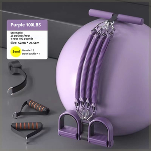 Set di Corde Elastiche Multifunzione <span class=keywords><strong>con</strong></span> Pedale di Resistenza Regolabile 50-100 libbre, per <span class=keywords><strong>Esercizi</strong></span> Addominali a Casa - Product Image 6