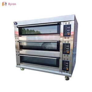 Hornos comerciales de gas <span class=keywords><strong>y</strong></span> eléctricos para hornear 1 2 3 Horno de cubierta Equipo para hornear Horno de pizza Tostadoras Estufa de salamandra - Product Image 4