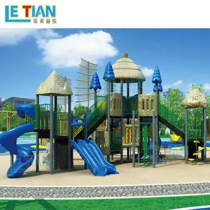 Equipamento de playground de plástico para jardim de infância ao ar livre colorido para crianças