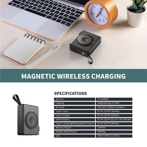 Laudtec CD003ชาร์จแบบพกพา10000มิลลิแอมป์ต่อชั่วโมง, เอาต์พุตไร้สายรองรับการชาร์จเร็วที่ติดแม่เหล็ก - Product Image 6