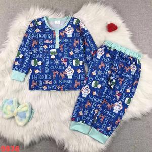 Cadeau de Noël Usine Prix de gros RTS Vêtements pour bébés Pyjamas pour garçons et filles Ensembles à manches longues - Product Image 1