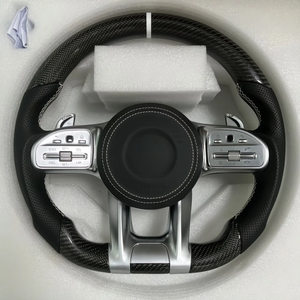 Volante de Fibra de Carbono y Cuero para <span class=keywords><strong>Mercedes</strong></span> E300, Clase G W205/W213/X253, Clase C/<span class=keywords><strong>E</strong></span>/S/GL, CLE, Modificación Nueva - Product Image 6