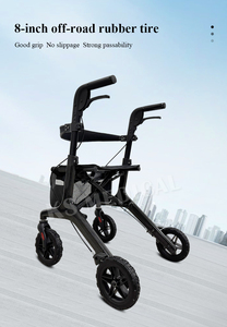 KSM-802 Carbon Fiber <b>Walker</b> Home Care 4 Wheels Electric Walking Aid China Manufacturer for Rehabilitation with Seat - Product Image 5