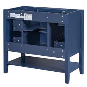 DB 36 \ "Tocador de baño de estilo europeo Base de gabinete resistente al agua Un gabinete Tres cajones Espejo Gabinete Accesorio incluido - Product Image 6