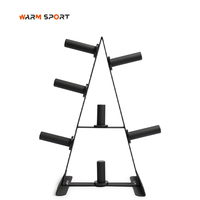Support de rangement pour plaques de poids avec 7 emplacements pour salle de sport à domicile, support de rangement en acier pour poids libres, support de rangement pour entraînement à domicile