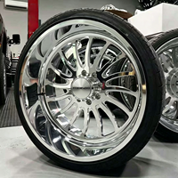 FANXI Chrome Polished 22x12 22x10 8 Lug 8x180 8x170 pour Ford F250 Chevy Silverado GMC Denali 2500HD 6x135 6x139.7 pour F150