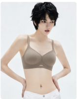 Hochwertige Nahtlose Damen-BHs Europa und USA Geraffte Hohlkanten-Unterwäsche aus Latex.