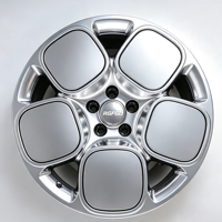 Jantes en alliage forgé bleu foncé mat, 5 branches, PCD personnalisé, monobloc, pour voiture, 15-26 pouces, Y004