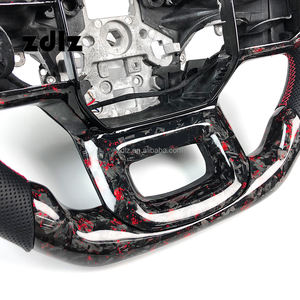 Accessoires de voiture pour Ford <span class=keywords><strong>Raptor</strong></span> F150 250 2020-2025, volant personnalisé en fibre de carbone forgée rouge avec palettes de changement de vitesse - Product Image 4