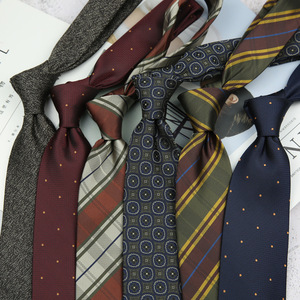 Manufacturer New Arrival <strong>Striped</strong> Wine Red Coffee <strong>Men's</strong> <strong>Suits</strong> Ties Gravatas Classic Many Color Newest - Product Image 2