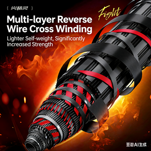 Vente directe d'usine TRY&V <span class=keywords><strong>Canne</strong></span> à pêche spinning haute performance en fibre de carbone anti-friction stable sensible et réactive - Product Image 4