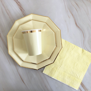 Nouvelle <span class=keywords><strong>assiette</strong></span> en papier jetable de couleur unie décoration de fête <span class=keywords><strong>assiette</strong></span> à gâteau de table à dessert ensemble d'assiettes de fruits d'anniversaire pour enfants - Product Image 6