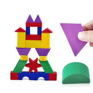 Hiện đại Montessori giáo dục <span class=keywords><strong>Stack</strong></span> Toy-25pcs cao su tự nhiên xây dựng lâu đài mô hình xây dựng khối thiết lập cho trẻ em - Product Image 1