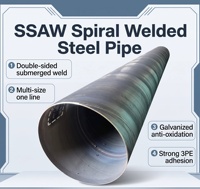 Tubes en acier spiralé SAW de qualité B S355J2H API ASTM, diamètre 800 mm, pour tubage de puits pétroliers
