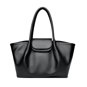 2025 công suất lớn đa năng túi Tote giản dị cho phụ nữ túi xách với túi Vai Xếp Li da mềm - Product Image 1