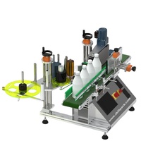 Automatischer Tisch-Etikettierer mit Umwickelfunktion Kleine Etikettiermaschine für Metalldosen und Glasflaschen
