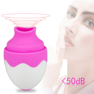 Estimulador para Adultos en Forma de Huevo de Silicona Rosa con Diseño de Ondas Suaves, Funcionamiento Silencioso de Menos de 50dB - Product Image 1
