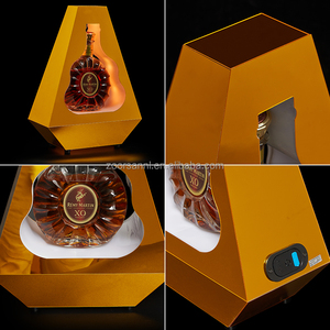 Exhibidor de Botellas LED <span class=keywords><strong>Dorado</strong></span> Champán, Soporte Metálico Personalizado con Diodos Emisores de Luz, Presentador de Botellas VIP para Club Nocturno o Bar - Product Image 5