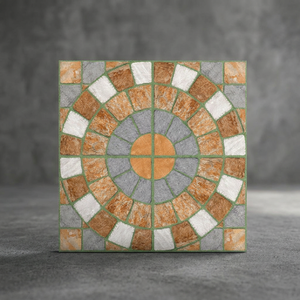 Carreaux de sol en porcelaine gaufrée rustique mat 400x400mm 9mm, qualité export, antidérapants, pour extérieur, revêtement de sol numérique - Product Image 3