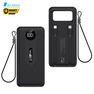 <span class=keywords><strong>Batterie</strong></span> <span class=keywords><strong>externe</strong></span> portable ODM 20000mAh avec câble intégré et lumière, chargeur de <span class=keywords><strong>batterie</strong></span> <span class=keywords><strong>externe</strong></span> haute capacité 22,5W pour téléphones mobiles - Product Image 1