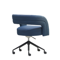 Chaise de bureau exécutive moderne de luxe léger, durable, avec revêtement en tissu et roulettes pivotantes, pour chambres d'hôtel et usage professionnel