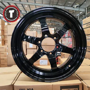 TipTop W4109 18 นิ้วผู้โดยสารอัตโนมัติล้อ PCD 6x139.7 18x8.5J Rim20-32 มม.Offset CB 106.1 มม.สีดําจานลึก Mag