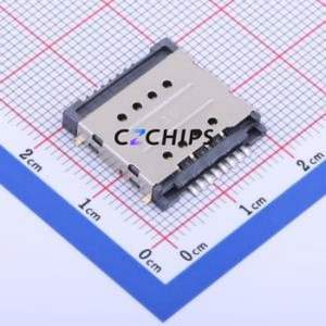 SIM-020X SIM Card Connector SMD Connector Plug-In Type Mini SIM Card Card Holder 2.85mm - Product Image 1