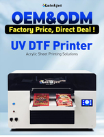 Imprimante jet d'encre UV-DTF A3 compacte compatible avec les coques de téléphone DIY, l'impression sur acrylique, le transfert thermique plat et la tête DX7