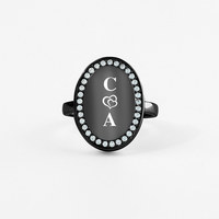 QIUHAN OEM/ODM Bague médaillon personnalisée en laiton, tendance, pour la commémoration de la naissance, avec couvercle rabattable et porte-photo, idéale pour Noël