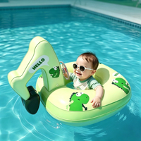 Bateau gonflable pour bébé et tout-petit, siège excavateur, flotteur de piscine, jouet à chevaucher en PVC écologique pour la sécurité au bain