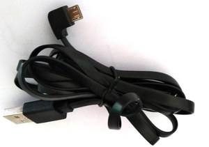 White 90 Degree Left Angled Micro <strong>USB</strong> <strong>Charging</strong> <strong>Cable</strong> with PVC Jacket Flat Ribbon <strong>USB</strong> Data Cord for Camera and Computer - Product Image 5