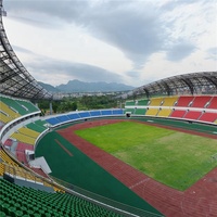 Structure de toit de stade en membrane tendue PVDF sur mesure, grande portée, imperméable, résistante aux UV, pour sites sportifs