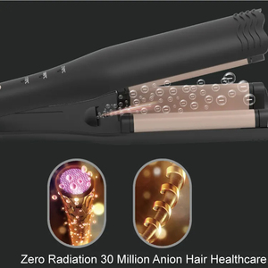 MINi Ionische Anti-Verbrandings Haarcrimper 2-Barrel Ionische Krultang voor Golvend Haar 22mm Krulstaaf Crimper Haarstyler voor Brede Diepe Golven - Product Image 2