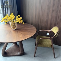 Fauteuil en bois massif simple et moderne avec dossier, chaise de salle à manger pour restaurant, maison, bureau