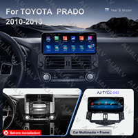Nouveautés - Radio Android à écran complet de 12,3 pouces QLED pour TOYOTA PRADO 2010-2013 avec lecteur DVD de voiture 8 cœurs, radio stéréo, GPS