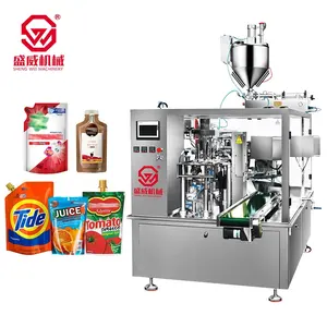 500ml 1L Sauce Soap Premade Bag Cooking Oil Doypack Laundry Juice Detergent Liquid Stand Up Pouch Packing Machine